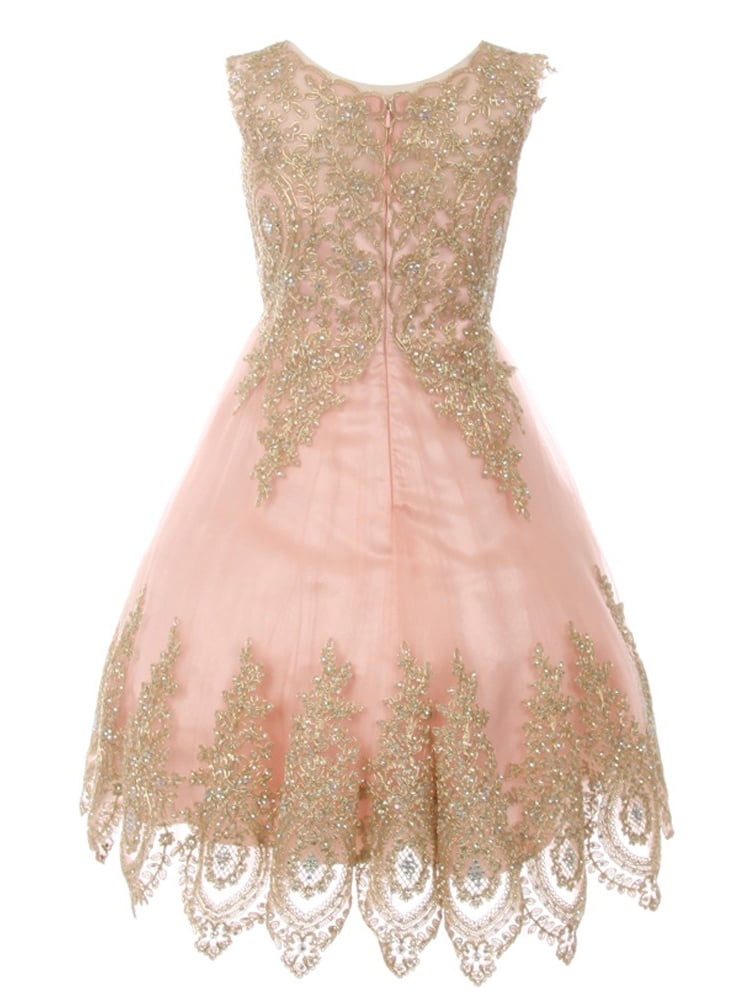 blush and gold dress