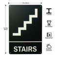 thumbnail image 3 of Vintage Metal Tin Sign Stairs Sign Black And White Staircase Wall Decor Home Decor Office Decor 8x12 Inch Metal Sign Retro Metal Sign Farmhouse Decor, 3 of 6