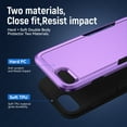 thumbnail image 4 of for iPhone X/XS Case, Phone Case Heavy Duty 2 in 1 Full Body Rugged Shockproof Hybrid Hard PC Soft TPU Bumper Drop Protective Girls Women Boy Men Covers for iPhone X/XS, Purple+Black, 4 of 6