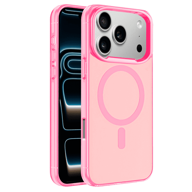 Funda Case Deluxe para iPhone 17 Pro Max ROSA Uso Rudo Compatible con MagSafe, Protección Antigolpes Resistente, PC + TPU, Diseño Elegante y Duradero