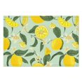 thumbnail image 3 of 4 Pieces Place Mat Linen Durable Table Place Mats Lemon Fruits Botanical Summer Place Mats for Outdoor Tables Desk Kitchen, 3 of 7
