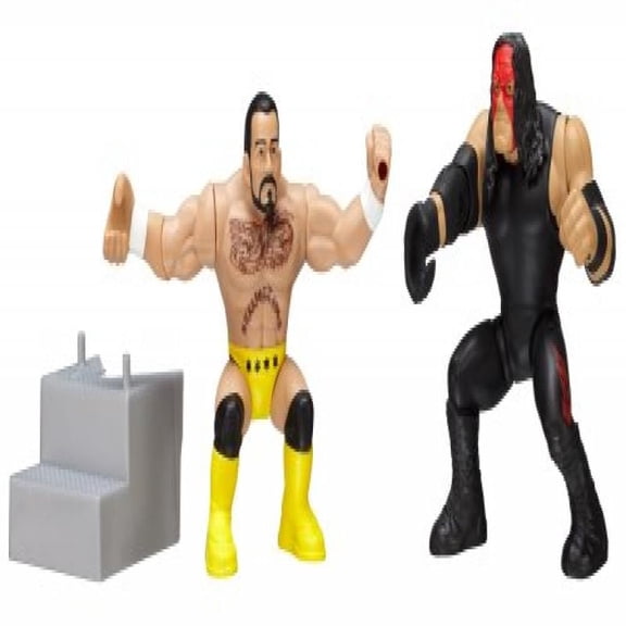 WWE Power Slammers Starter Pack, Kane and CM Punk with Ring Steps