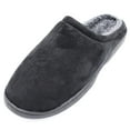 thumbnail image 3 of SLM Men's Suede Slip On Fleece Lined Open Back Hard Bottom House Shoe Slippers, 3 of 6