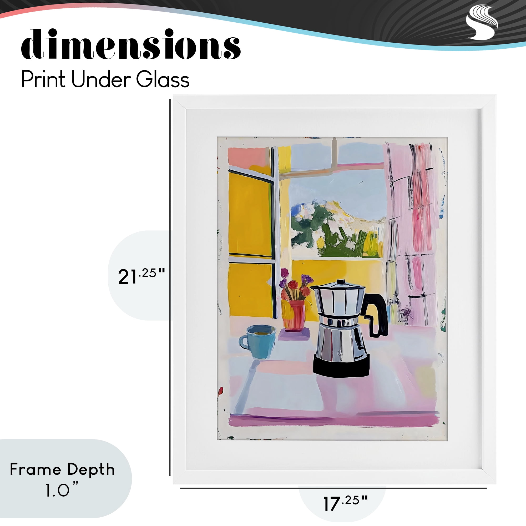 Stupell Industries Italian Moka Pot Kitchen White Framed Print Under Glass, design by The Prints Vibe