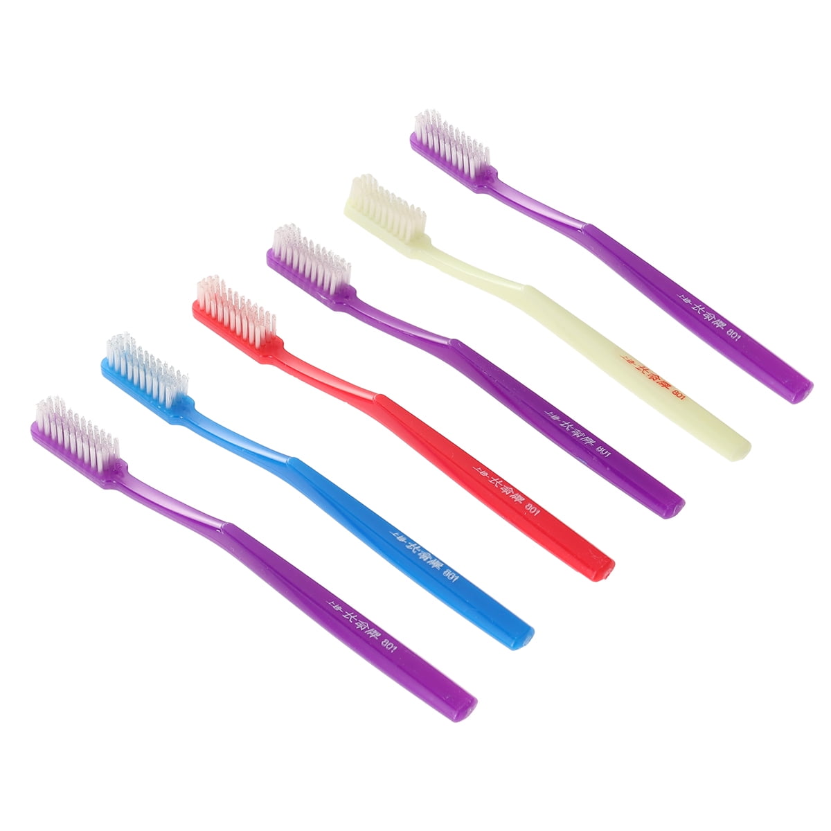 6pcs Premium Manual Hard Bristles Toothbrush for Adult Teeth Stain Cleaning (Random)