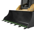 thumbnail image 4 of Bucket Tooth Bar for Tractor Loader, Heavy Duty Alloy Steel with 6 Replaceable Teeth, Bolt on Design, Rust Resistant, Fits 48 60 72 Inch Bucket, Black or Black Green, 4 of 7