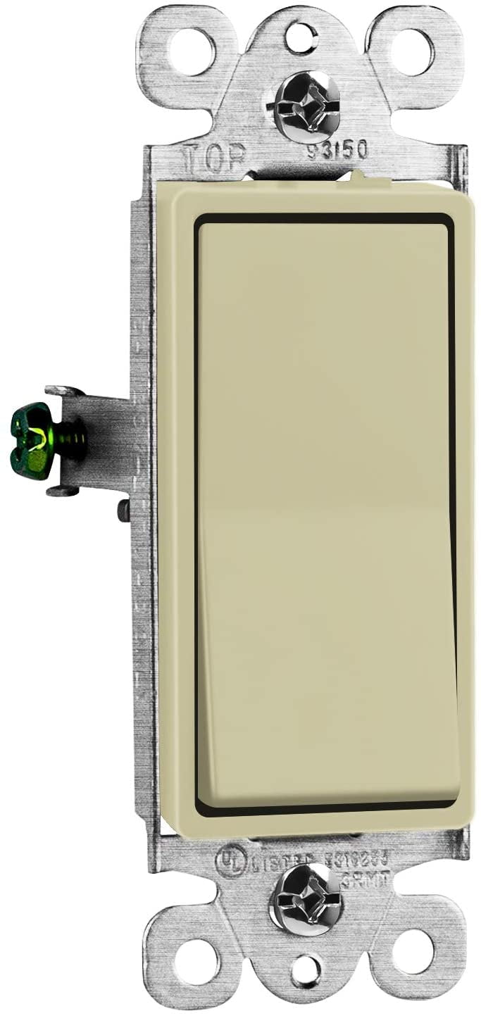 ENERLITES 3Way Decorator Paddle Rocker Light Switch, Single Pole or