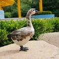 thumbnail image 4 of maskred Miniature Feathered Goose Free Standing for Gift Decoration Gray Collectible, 4 of 6