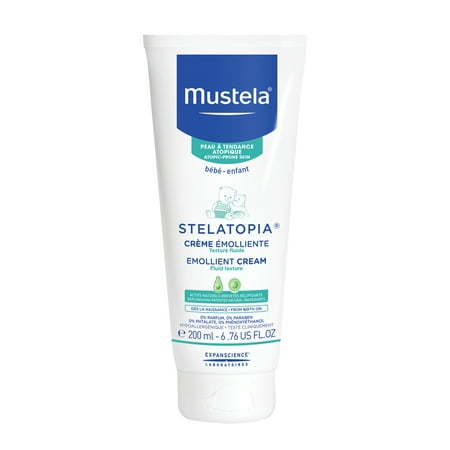 Mustela Stelatopia Baby Emollient Cream, Fragrance-Free Baby Lotion for Eczema-Prone Skin, 6.7