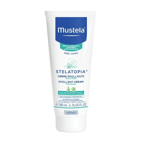 Mustela Stelatopia Baby Emollient Cream, Fragrance-Free Baby Lotion for Eczema-Prone Skin, 6.7