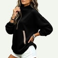 thumbnail image 7 of Yyeselk Women's Half Zip Sweatshirt Lightweight Stand Collar Sweatshirts for Women Long Sleeve Loose Fit Fall Clothes Black L, 7 of 7