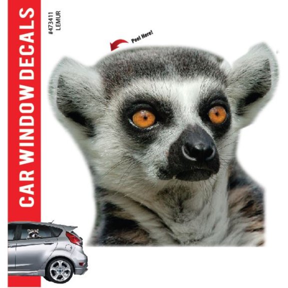 Car Window Decal - 3D - (Lemur)
