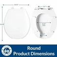 thumbnail image 3 of BEMIS 7750TDG-000 Toilet Seat, With Cover, Plastic, Round, White, 3 of 7