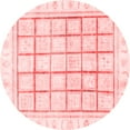thumbnail image 1 of Ahgly Company Indoor Round Abstract Red Modern Area Rugs, 8' Round, 1 of 4