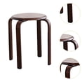 thumbnail image 6 of Fancyes Solid Wood Round Stool, Dining Table Stool, Portable Dressing Table Stool, Simple Stacking Stool, Wooden Stool for Living Room Decoration Walnut, 6 of 8