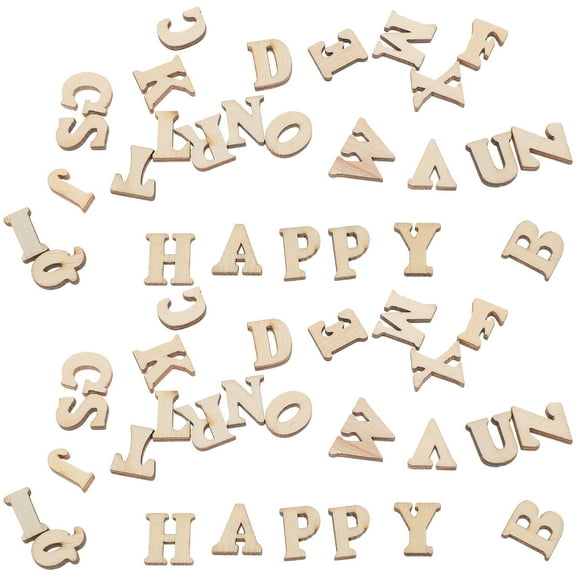 Beaupretty 200Pcs Tiny Wood Alphabet Letters Durable Beige Wood for Craft Projects