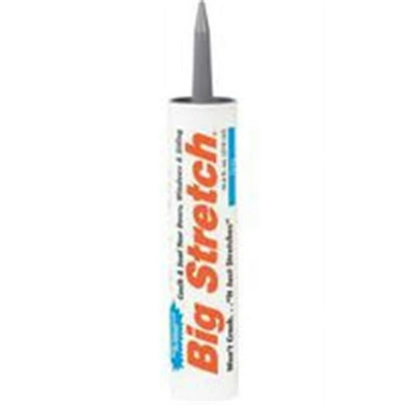 Sashco Big Stretch Acrylic Latex High Performance Caulking Sealant, 10.5 Ounce Cartridge, Gray Pack of 12
