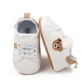 thumbnail image 5 of Huhudde Antislip PU Leather Shoes Cute Bear Baby Shoes for 0-18 Month Newborns, 5 of 17