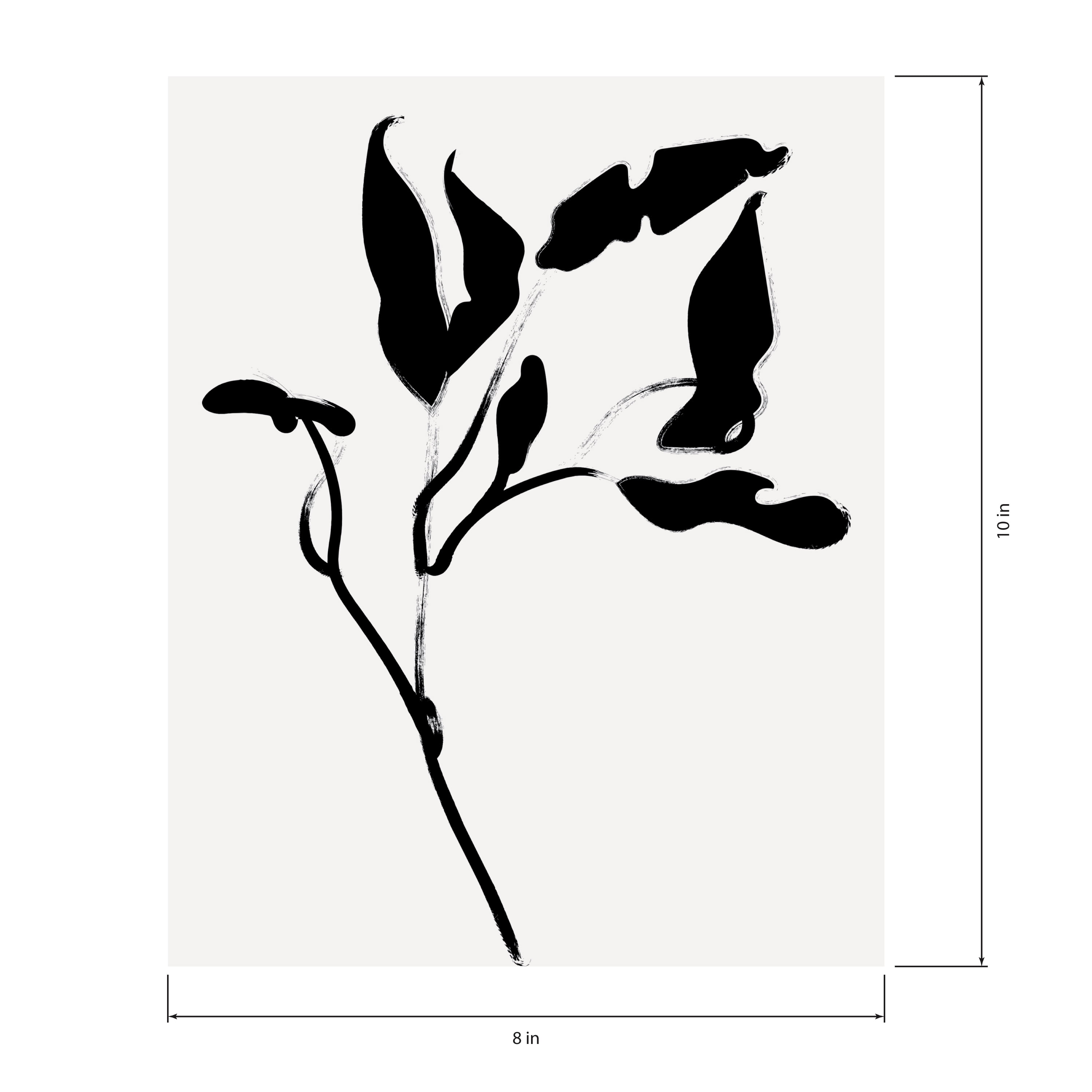 (2 pack) DesignOvation Botanicals Black and White Unframed Art Prints 8” x 10” Set of 3 by The Creative Bunch Studio