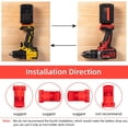 thumbnail image 3 of EASTIN 5Pcs Support de Support d'Outil en Plastique Outil Électrique Batterie Support de Dock Support d'Outil Électrique Durable Résistant avec Vis pour Atelier de Garage d'Établi Mural, 3 of 8