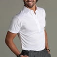 thumbnail image 2 of kamemi Polo Shirts Men's and Big Men's Ventilated Performance Polo Shirt(White,L), 2 of 5