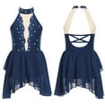thumbnail image 3 of Miaeowve Robe de Danse Lyrique Moderne Contemporaine Sans Manches pour Filles, Robe de Ballet Bleu Marine 10, 3 of 7