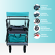 thumbnail image 3 of Carriola Vagon Doble Para Bebé Tmz Multifuncional Plegable Aqua/Gris, 3 of 9