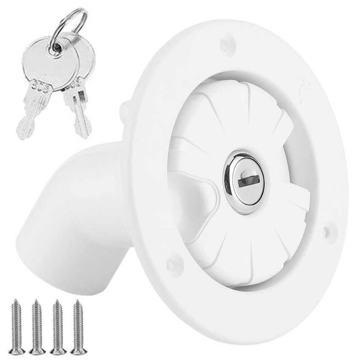 RV Fresh Water Lock Inlet Lockable RV Water Filling Hatch Inlet Plastic