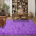 thumbnail image 2 of Janvonne 5x7 Purple Fluffy Shag Area Rug, Ultra Soft Plush Fuzzy Shaggy Carpet for Living Room Bedroom, Non-Slip Floor Rug for Kids Girls Room Nursery, Cozy Indoor Home Decor, 2 of 8