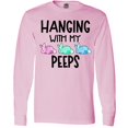 thumbnail image 3 of Inktastic Easter Hanging with My Peeps Pastel Bunnies Long Sleeve T-Shirt, 3 of 5