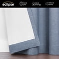 thumbnail image 4 of Eclipse 100% Blackout Curtain, Larissa Solid Grommet Curtain, 84 in Long x 50 in Wide, Textured, Sky Blue, 4 of 8