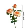 thumbnail image 3 of Lifelike Faux Silk Roses Flowers with Stem Artificial Rose Bouquet Vintage Fake Roses Dried Flower for Valentines Day Office Table Decor Home Wedding Party Gifts Decoration 2025 5Pcs(Champagne), 3 of 9