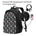 thumbnail image 2 of Fotbe Christmas cute deer old man Mochila con Estampado y Puerto USB para Hombre y Mujer, Mochila Antirrobo, Mochila de Viaje, Mochila Escolar, Mochila Universitaria, 2 of 7
