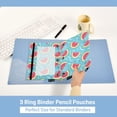 thumbnail image 5 of ALAZA 2 Pack Pencil Pouch Watermelons Pencil Case for 3 Ring Binder Clear Window Pencil Bag Organizers, 5 of 6