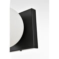 thumbnail image 4 of Living District Jaylin 2-Light Iron & Glass Bath Sconce in Black/Frosted White, 4 of 6