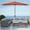 Red, variant on Rectangle Patio Umbrella 6.5x10ft, Outdoor Market Table Umbrella Aluminum Pole with Tilt and Crank 6 Sturdy Ribs for Deck Lawn Pool, Wine Red