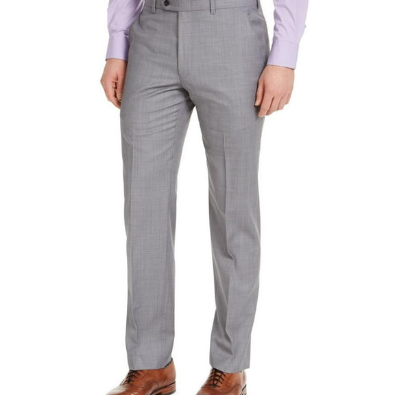 Michael Kors Mens Modern Fit Airsoft Stretch Casual Trouser Pants, Grey, 33W x 30L