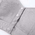thumbnail image 4 of qolati Everyday Bras for Women Front Close Snap Builtup Sports Push Up Wirefree Bras Daisy Bra Older Women Plus Size No Underwire, 4 of 4