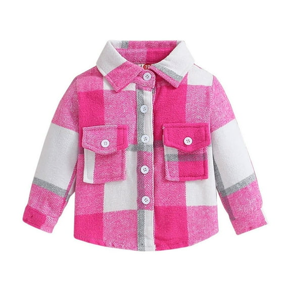 Mercatoo Toddler Baby Boy Girls Button Down Cardigan Long Sleeve Plaid Sweater Coat Tops Kids Fall Winter Clothes