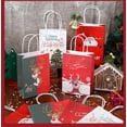 thumbnail image 3 of Bolsa de regalo de Navidad, embalaje de galletas de manzana de caramelo, bolsas de papel creativas de Feliz Navidad, bolsa de regalo de papel Kraft, 3 of 4
