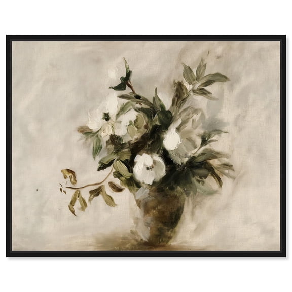 Gritty Garden Canvas Print Vintage Art by Art Remedy, Black Frame, 20 x 16