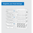Shelf Reliance Pantry Organizer, Variety Can Food Storage Rotation