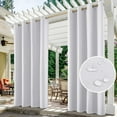 TOPCHANCES Outdoor Patio Curtains Heavy Weighted Porch Waterproof