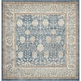thumbnail image 6 of Unique Loom Gneis Salzburg Rug Light Blue/Gray 5' Square Floral Traditional Perfect For Dining Room Living Room Bed Room, 6 of 6