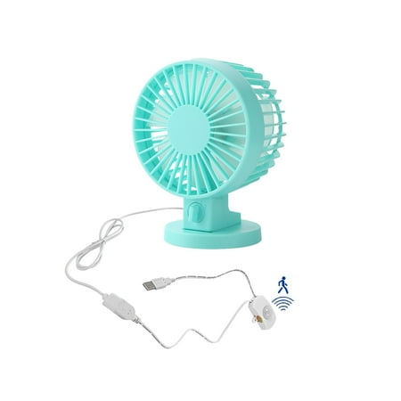 

FSLiving 5V USB-Powered Fan Cooling Air Fan Two Speeds Powerful Fan with Motion Sensor Automitically On/Off for Office Computer Desk Student Dormitory Study Blue - 1 Pack