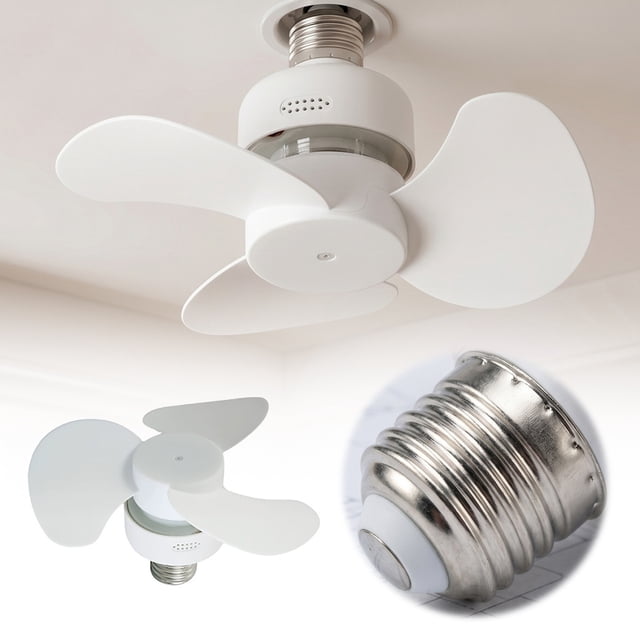 Ainf E27 Socket Fan Screw In Type Light Bulb Fan Low Quiet Ceiling Fan For Small Spaces No Wiring Needed