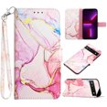 thumbnail image 1 of Feishell Fit for Google Pixel 6a Wallet Case with Wrist Strap,Stylish Marble Pattern Premium PU Leather Folio Flip Credit Card Slots Kickstand Shockproof Protective Phone Cover,E, 1 of 6