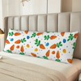 thumbnail image 2 of Balery Cute Carrot Funda Protectora para Almohada Corporal de Algodón Hipoalergénico con Cierre(55 x 21 pulgadas), Almohadas No Incluidas, 2 of 7