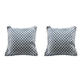 thumbnail image 4 of Cotton Handwoven Cushion Checkered Blue - Set of 2, 4 of 4