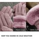 thumbnail image 5 of Guantes de invierno para mujer, guantes gruesos elásticos con forro polar cálido, guantes de invierno para mujer con pantalla táctil SMS para clima frío (púrpura), 5 of 5